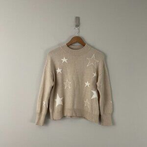 Rails Kana Cashmere Blend Sweater in Camel Stars Size XS